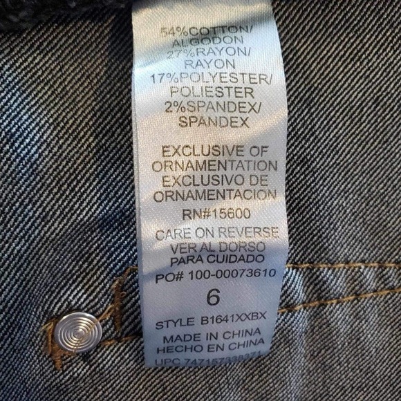 Democracy Jeans AB Solution Women's Size 6 Dark Wash Skinny Leg Mid Rise - Picture 6 of 9